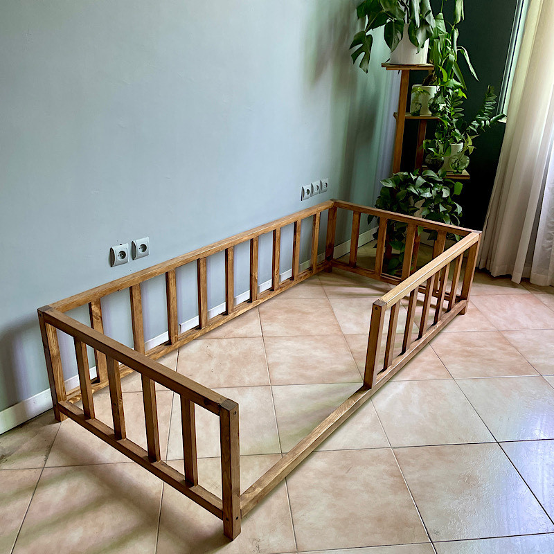 تخت خواب یک نفره روستیک دکور مدل نرده ای سایز 90x190 سانتی متر تخت خواب یک نفره روستیک دکور مدل نرده ای سایز 90x190 سانتی متر