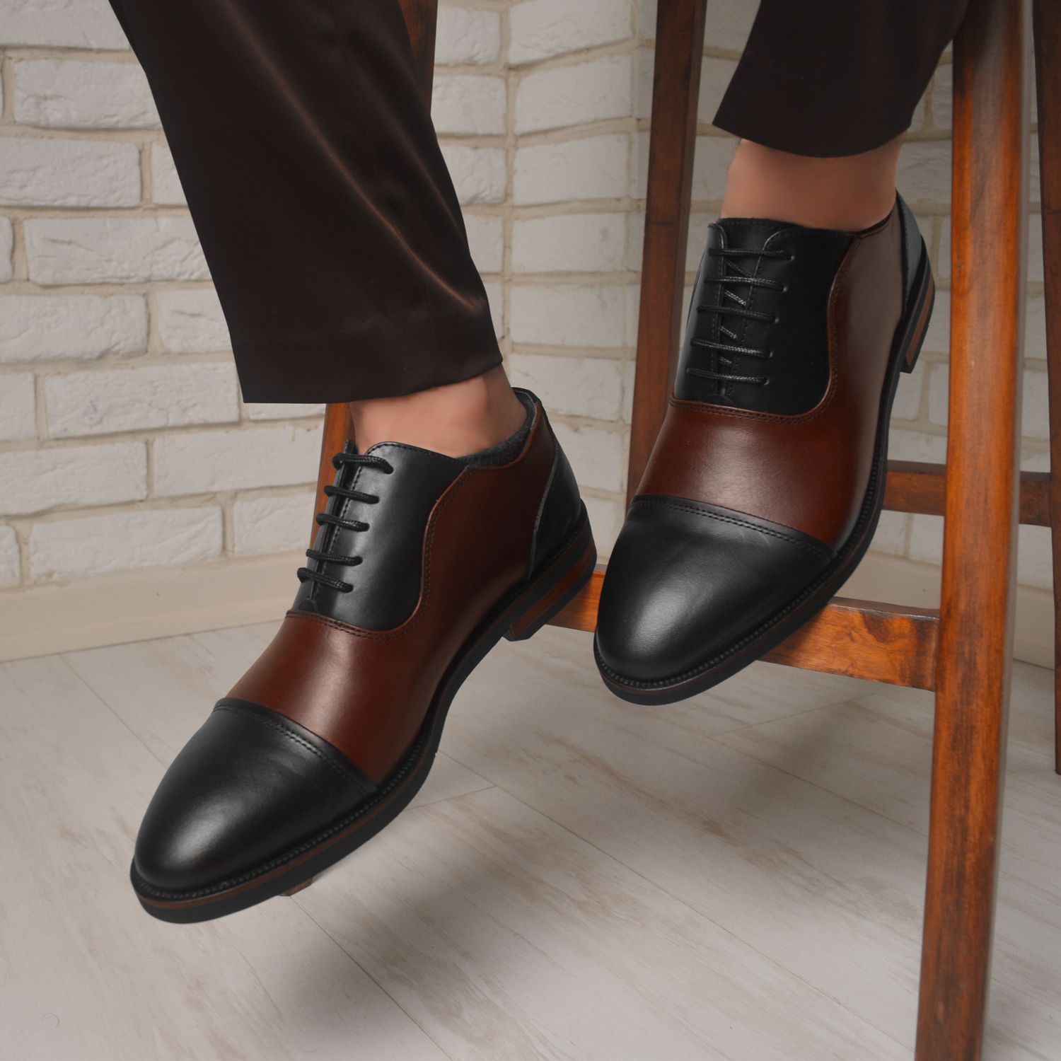 کفش مردانه چرم عطارد مدل چرم طبیعی کد SH19 -  - 21