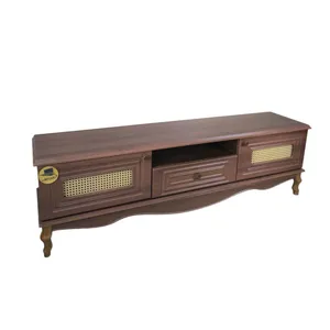 میز تلویزیون مدل حصیری مناسب برای تلویزیون تا 65 اینچ