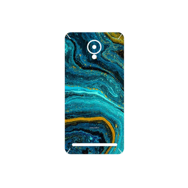 برچسب پوششی ماهوت مدل Turquoise marblewith golden streaks مناسب برای گوشی موبایل لنوو Vibe C2