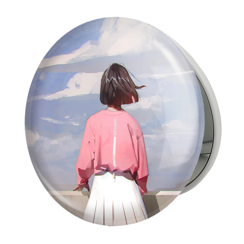 آینه جیبی خندالو طرح دخترانه مدل تاشو کد 25639 