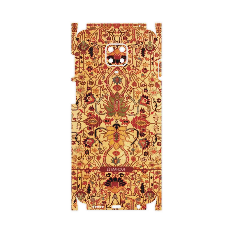 برچسب پوششی ماهوت مدل Persian-Carpet-Yellow-FullSkin مناسب برای گوشی موبایل شیائومی Redmi Note 9 Pro