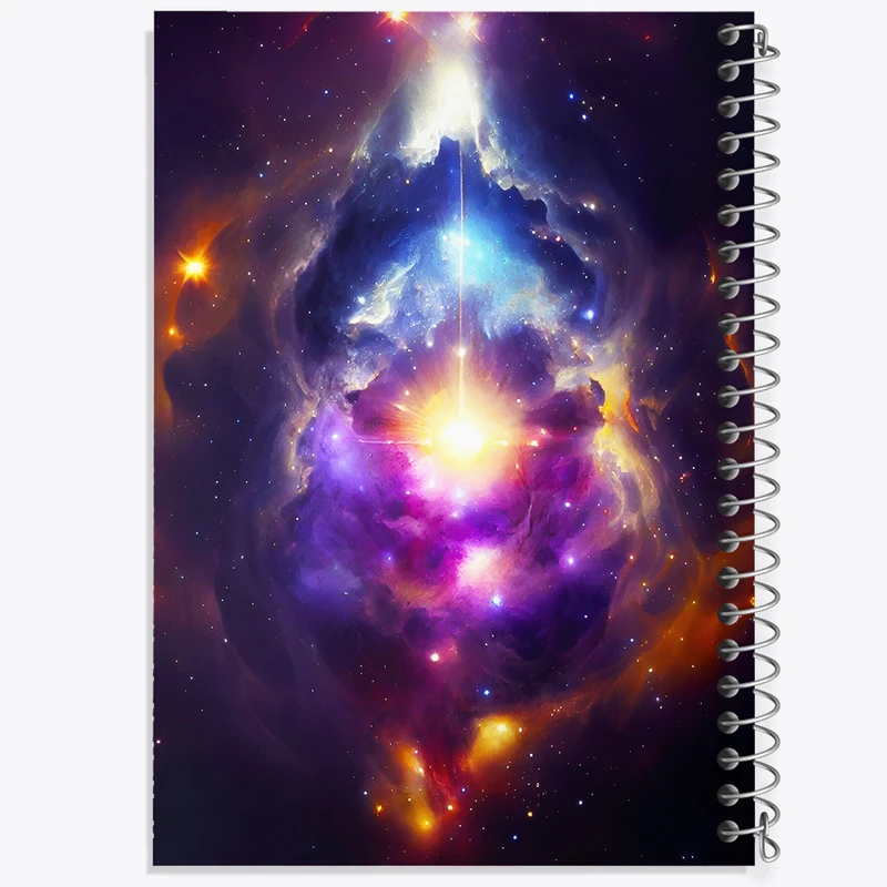 دفتر ژورنال نویسی 50 برگ خندالو مدل نقطه ای طرح کهکشان (galaxy) کد F6724