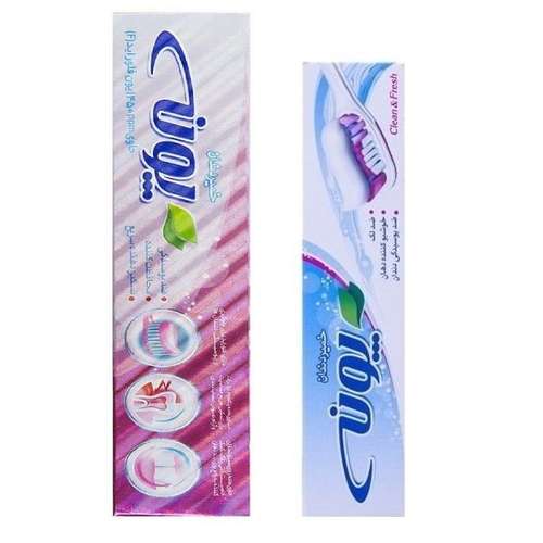 خمیر دندان پونه مدل Sensitive حجم 100 میلی‌لیتر به همراه خمیر دندان پونه مدل لمینت فلوراید حجم 80 میلی لیتر