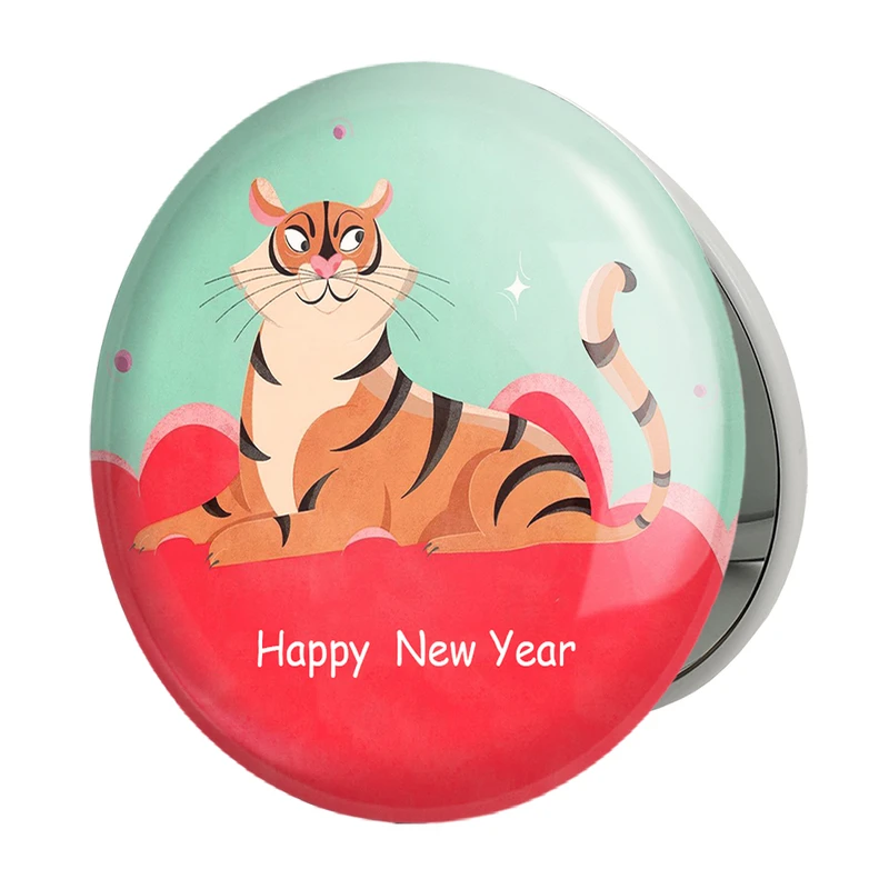 آینه جیبی خندالو طرح سال ببر مدل تاشو کد 13045 