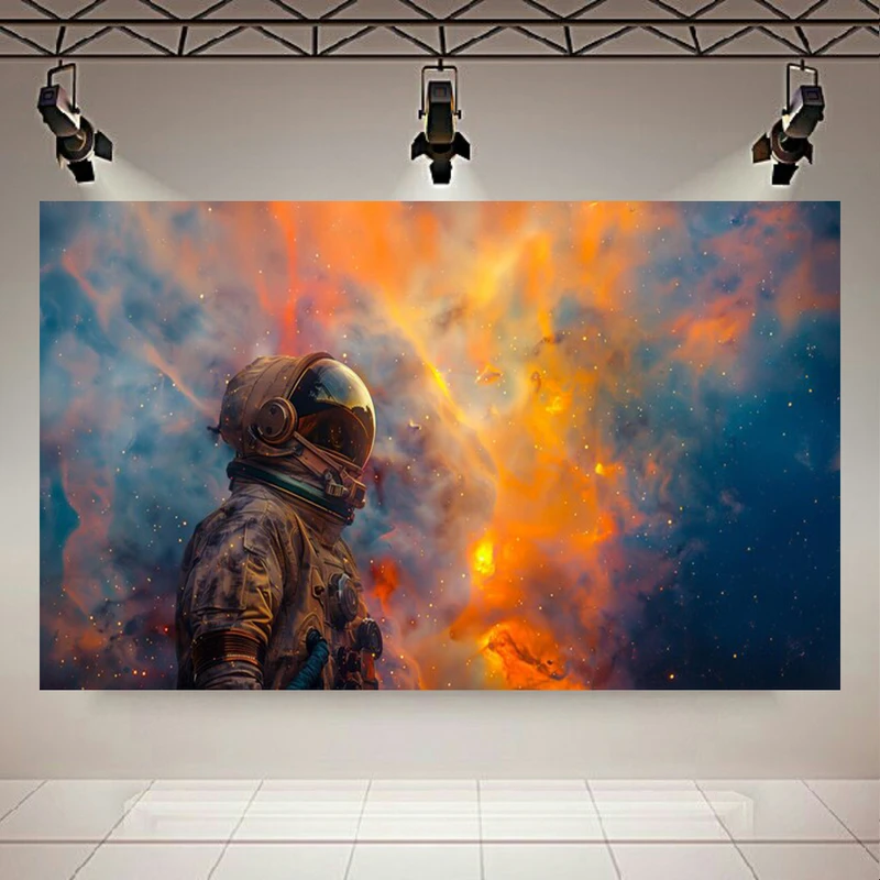 پوستر طرح بک لایت فضانورد مدل سحابی درخشان کد AR305772