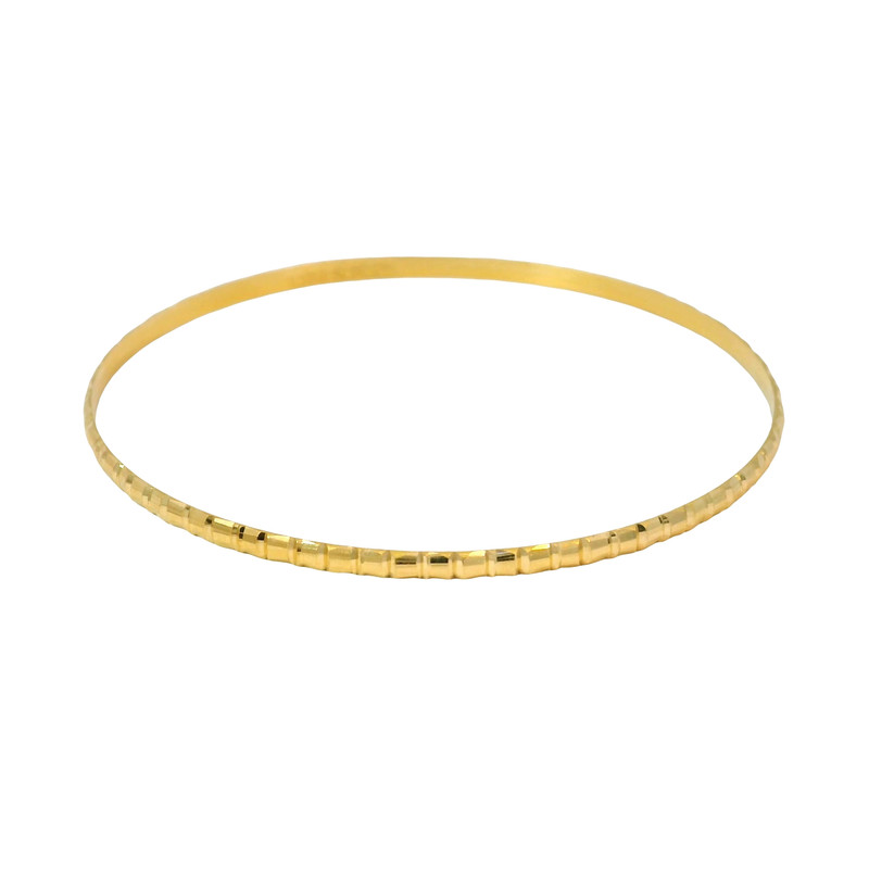 النگو طلا کم اجرت 18 عیار زنانه حانیه مدل H500 سایز 2