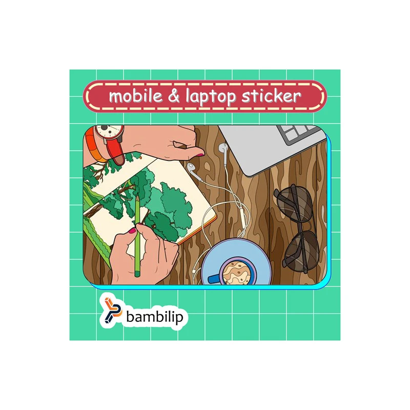 استیکر بامبیلیپ مدل کارت عابر طرح نقاشی و سرگرمی کد 7777889