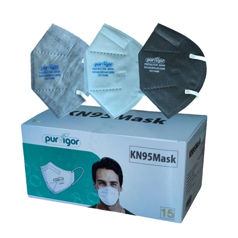 ماسک تنفسی پرویگور مدل چند رنگ KN95 بسته 15 عددی