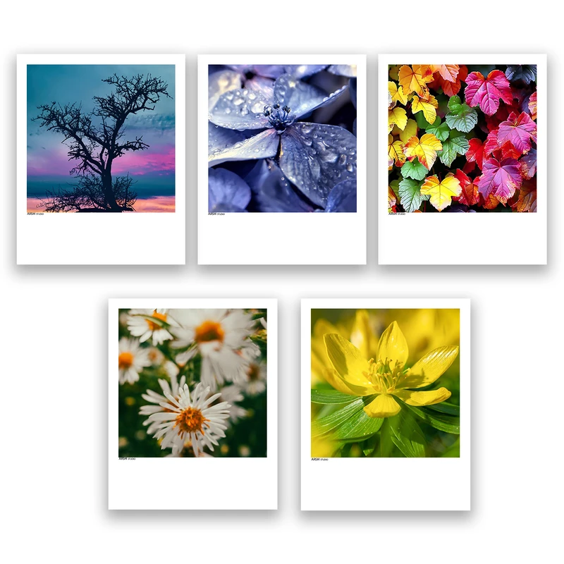 آویز تزیینی عرش مدل فانتزی منظره طبیعت کد Asa1059 مجموعه پنج عددی