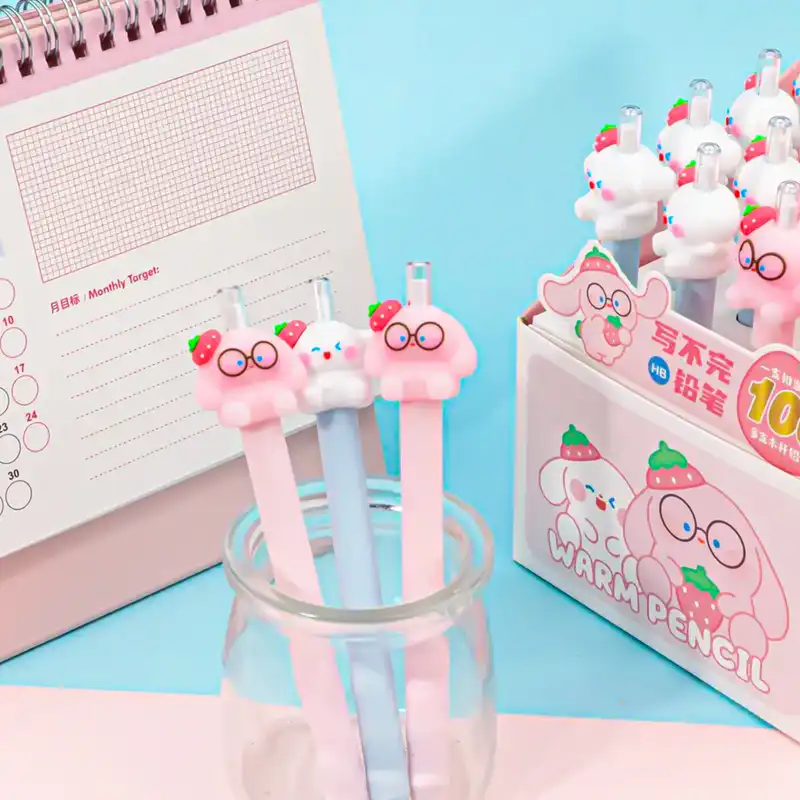 مداد نوکی 2 میلی متری مدل بینهایت طرح خرگوش و توت فرنگی