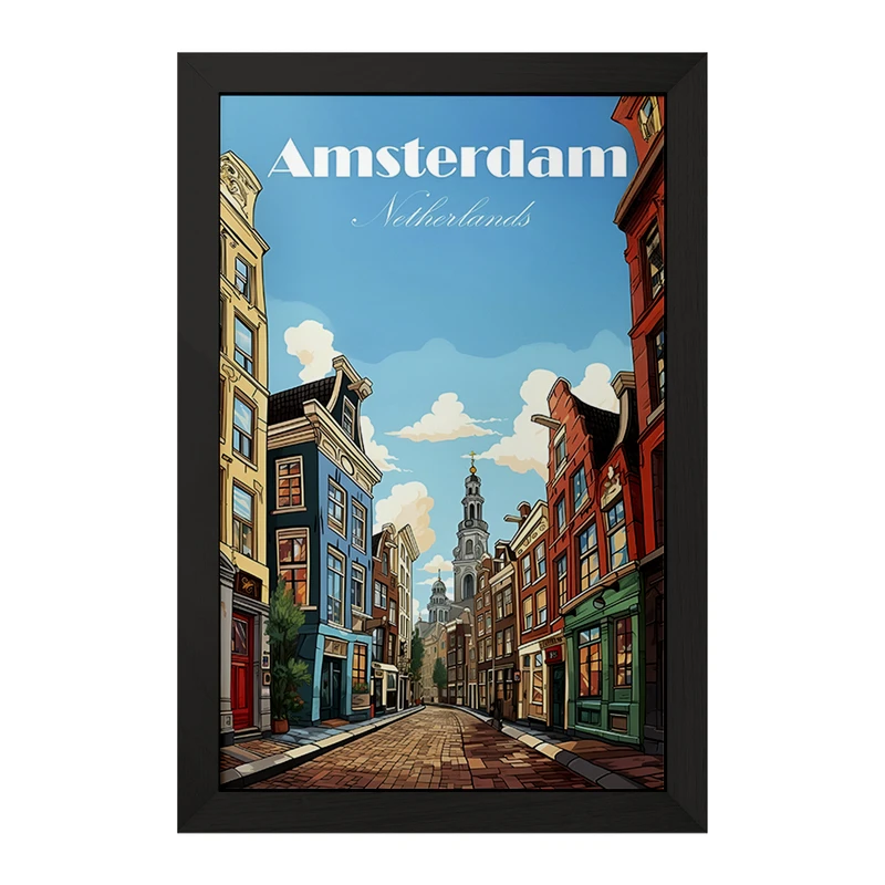 تابلو خندالو مدل آمستردام (Amsterda) کد F6317