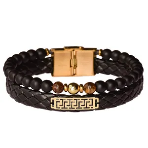 دستبند طلا 18 عیار زنانه الن نار مدل هندسي 101201