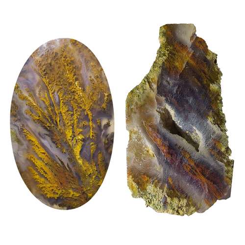 سنگ راف عقیق مدل منظره  کد STAR 777 مجموعه 2 عددی