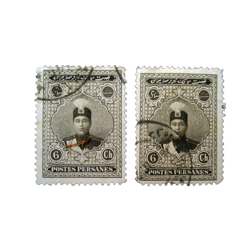 تمبر یادگاری مدل یادبود قاجار کد ahmad-106 مجموعه 2 عددی