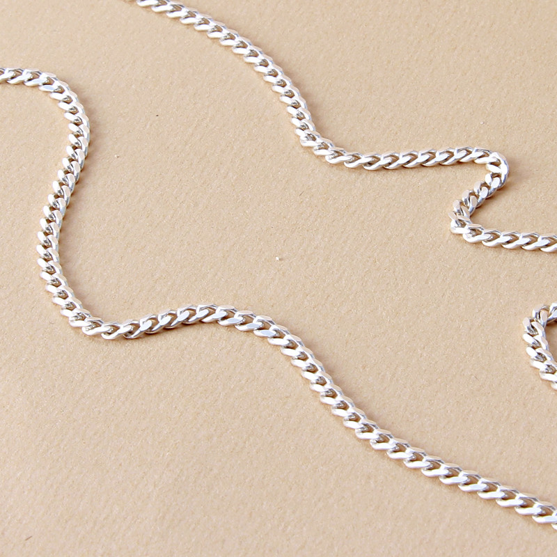 زنجیر نقره مردانه مدل ترک کد ZR_111