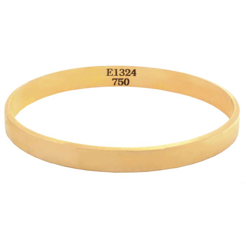 النگو طلا 18 عیار زنانه طلای مستجابی مدل آینه ای  کد 02