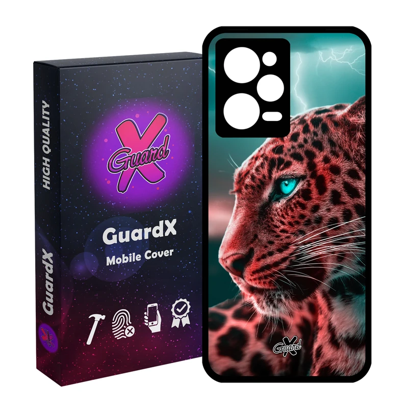 کاور گارد ایکس طرح پلنگ مدل Glass10233 مناسب برای گوشی موبایل شیائومی Redmi Note 12 Pro 5G/Poco X5 Pro 5G/Note 12 Pro Pro speed