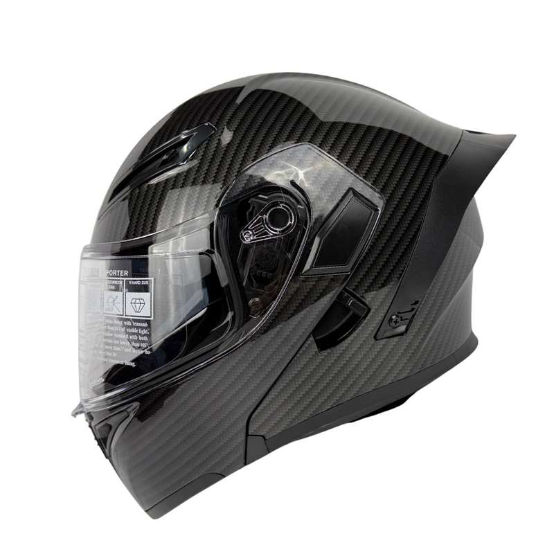 کلاه کاسکت فک متحرک کایک مدل 772 طرح carbon