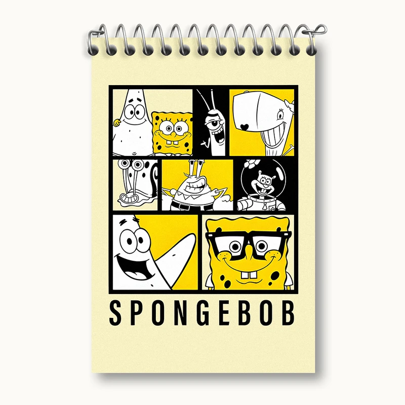 دفتر یادداشت 50 برگ خندالو طرح باب اسفنجی کد N3772