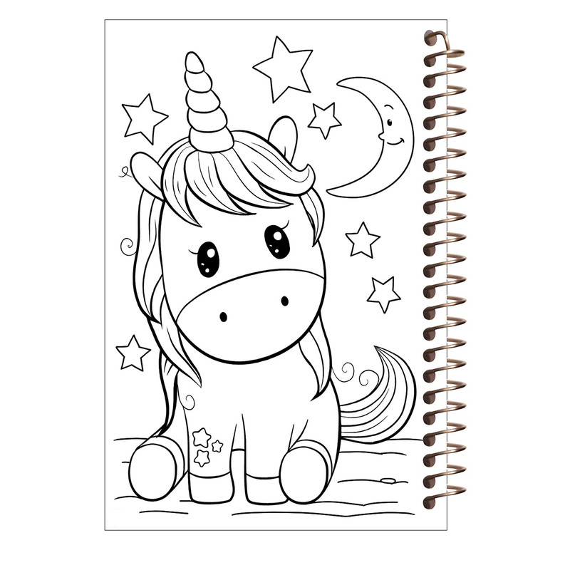 دفتر رنگ آمیزی طرح یونیکورن کد R7