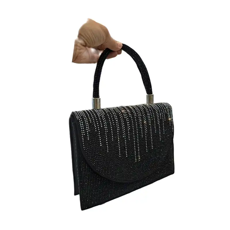کیف مجلسی زنانه مدل دسته دار نگین کریستال
