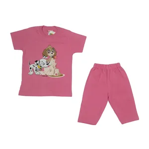 ست تی شرت و شلوارک دخترانه مدل سگهای نگهبان کد 13