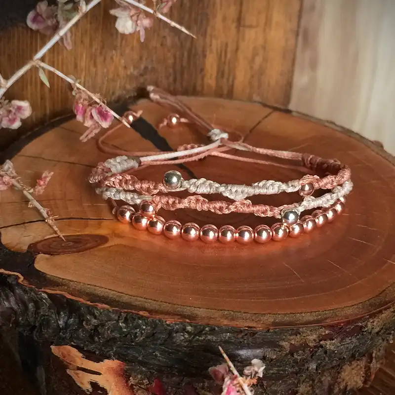 دستبند زنانه دل تافته مدل Del_CB01 مجموعه 2 عددی