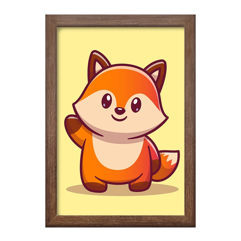 تابلو خندالو طرح حیوانات بامزه روباه کد 25412