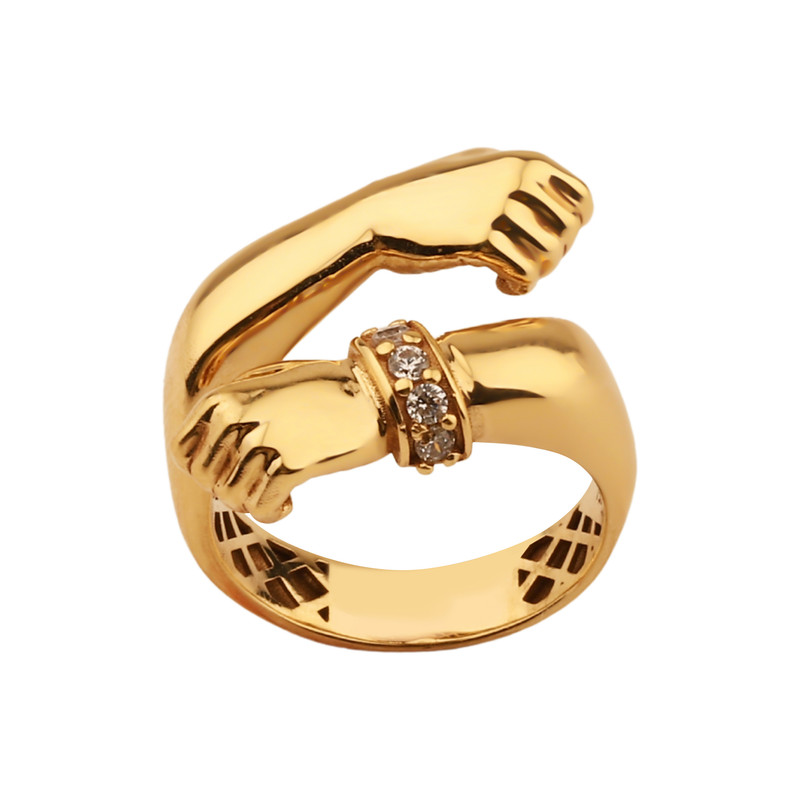 انگشتر طلا 18 عیار زنانه صلاحی گلد مدل 4665 سایز 52