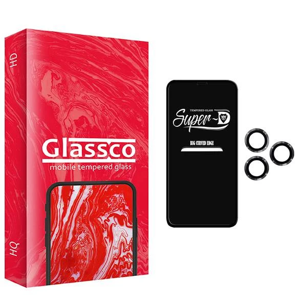 محافظ صفحه نمایش گلس کو مدل CGo1 SuperD مناسب برای گوشی موبایل اپل iPhone 11 Pro  به همراه محافظ لنز گوشی