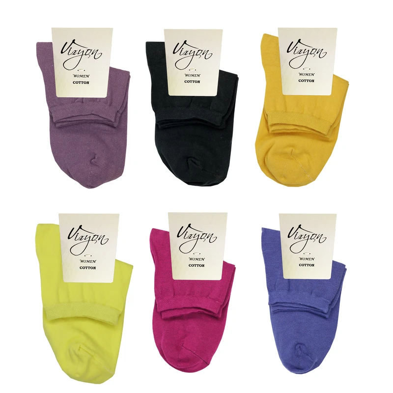 جوراب زنانه ویزیون کد VFS202-6Z5 بسته 6 عددی