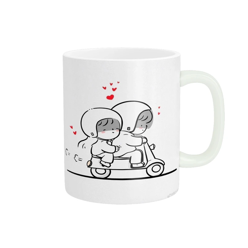 ماگ پاد آفرین مدل فانتزی طرح قلب عشق love عاشقانه کادو کد p12033