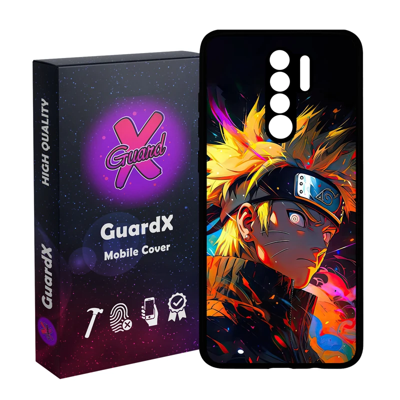 کاور گارد ایکس طرح ناروتو انیمه مدل Glass10689 مناسب برای گوشی موبایل شیائومی Redmi 9/Redmi 9 Prime/Poco M2
