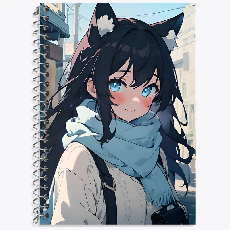 دفتر لغت 50 برگ خندالو طرح دختر انیمه ای کد N3402