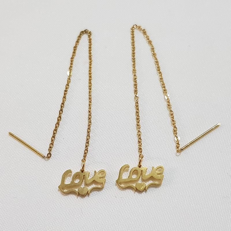 گوشواره زنانه مدل بخیه ای لاو 3405 گوشواره زنانه مدل بخیه ای لاو 3405