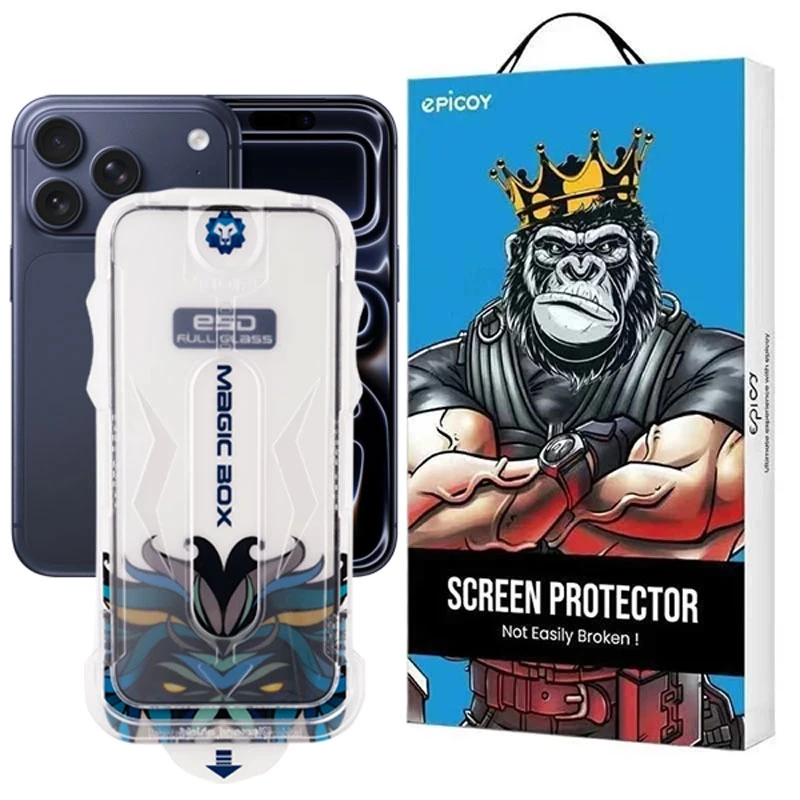 محافظ صفحه نمایش اپیکوی مدل Lion ESD Easy Install مناسب برای گوشی موبایل اپل iPhone 17 Pro Max به همراه کیت نصب