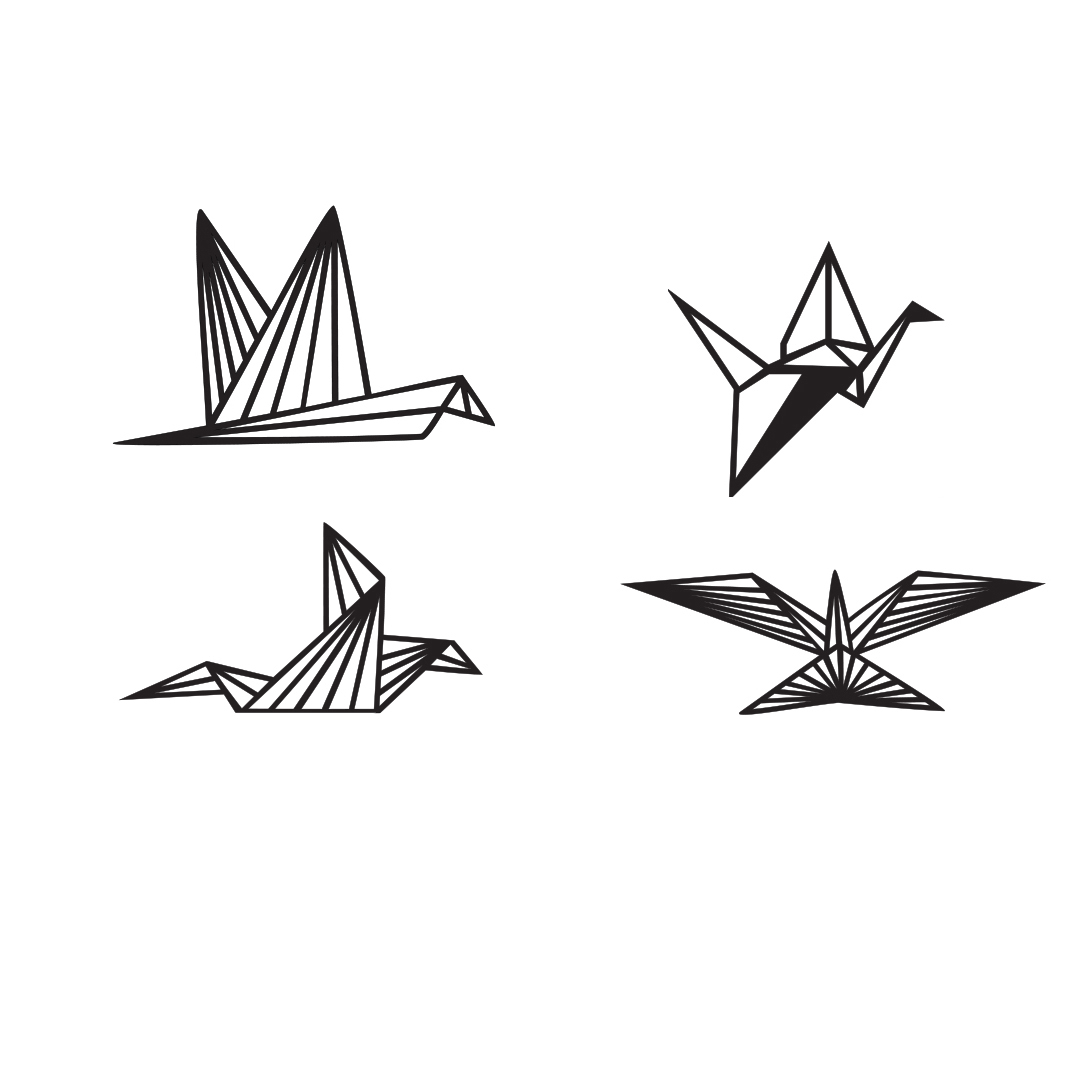 دیوارکوب مدل bird مجموعه 4 عددی