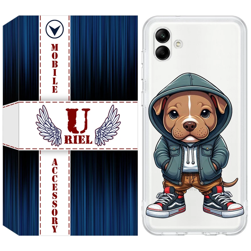 کاور یوریل مدل Clear کد 66 طرح سگ مناسب برای گوشی موبایل سامسونگ Galaxy A04e