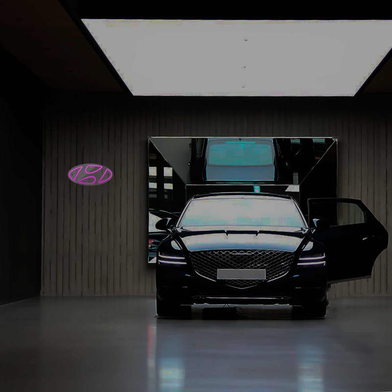 چراغ دیواری نئون دیزاین طرح Hyundai_PN