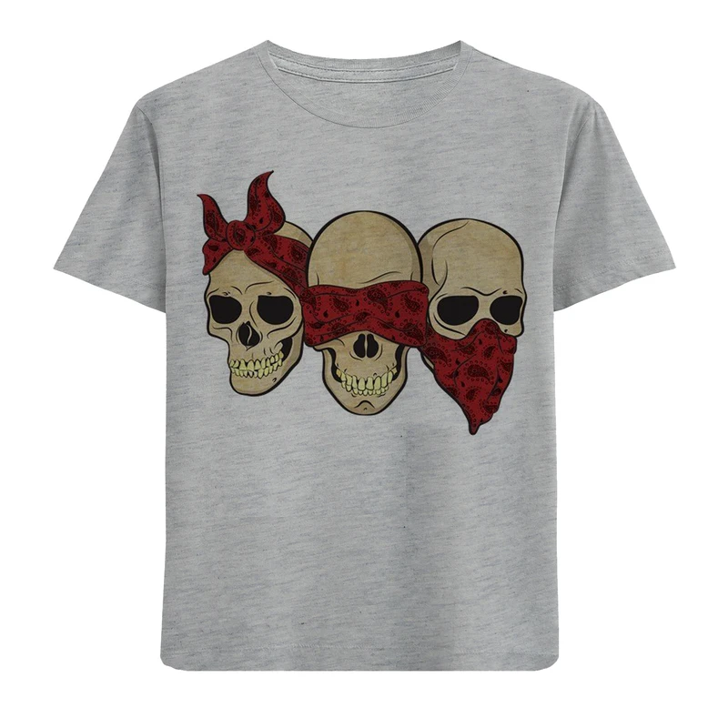 تی شرت پسرانه مدل آستین کوتاه اسکلت ها M44