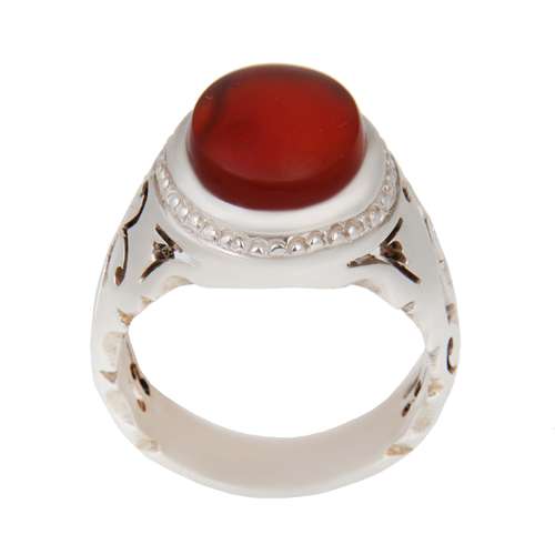 انگشتر نقره مردانه بازرگانی میلادی مدل سنگ عقیق یمنی اصل کد AM_2305