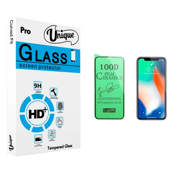 محافظ صفحه نمایش سرامیکی يونيک مدل +Clear مناسب برای گوشی موبایل اپل iPhone X