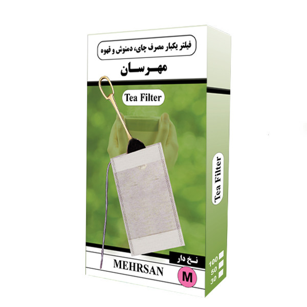 فیلترچای یکبار مصرف مهرسان مدل نخ دار کد m-30  بسته 30 عددی