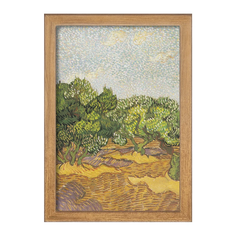 تابلو خندالو مدل درختان زیتون ونسان ونگوگ (Van Gogh) کد 36801