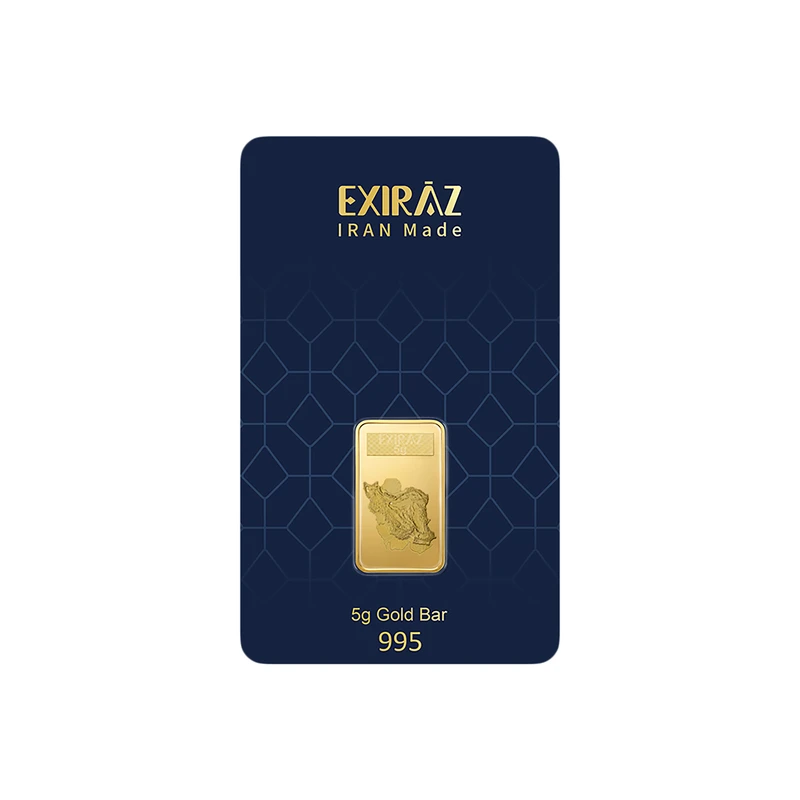 شمش طلا 24 عیار اکسیراز مدل EXI-IRN5