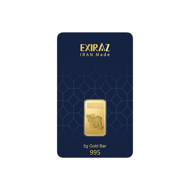 شمش طلا 24 عیار اکسیراز مدل EXI-IRN5