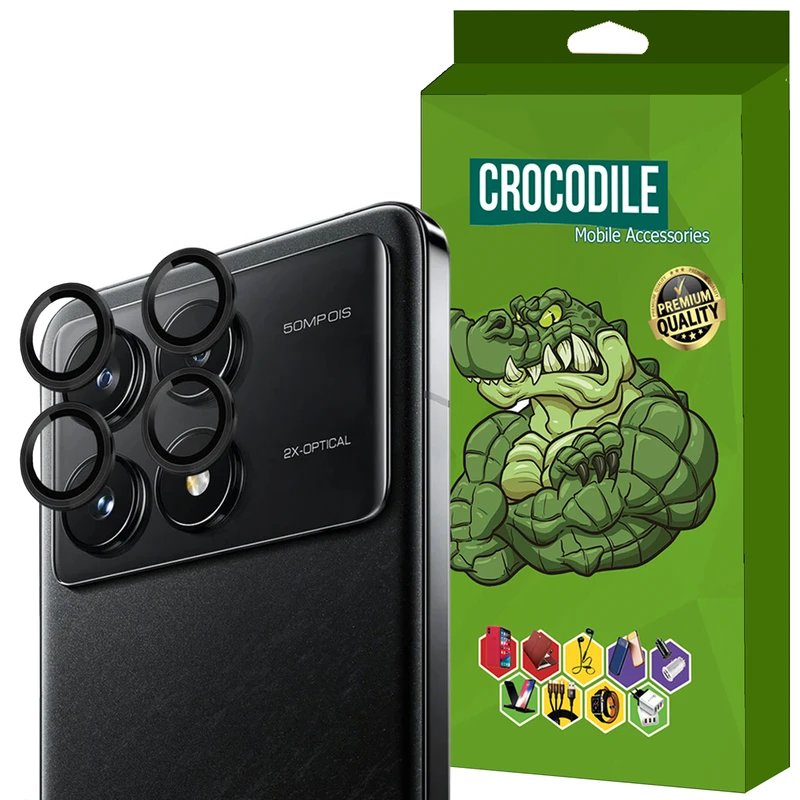 محافظ لنز دوربین کروکودیل مدل C-Ring مناسب برای گوشی موبایل شیائومی Poco X6 Pro