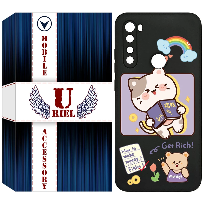 کاور یوریل مدل KSH کد 12 طرح گربه مناسب برای گوشی موبایل شیائومی Redmi Note 8