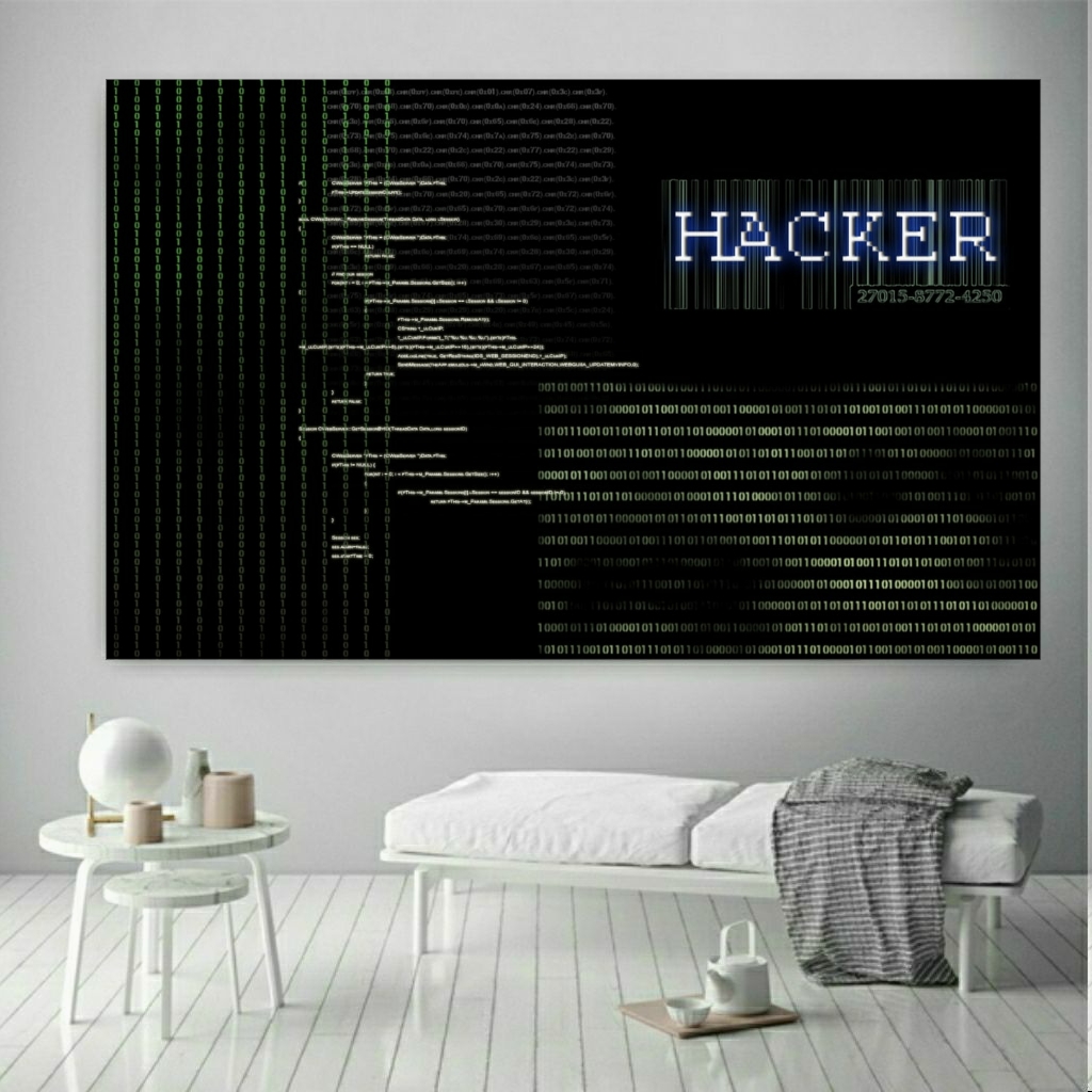 پوستر دیواری طرح برنامه نویس مدل هکر کد SDP1103